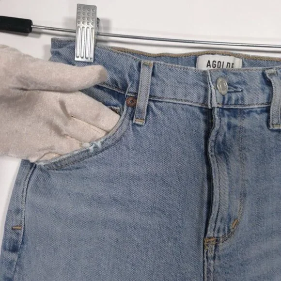 AGOLDE Women's Jeans SOPHIE Size 25‎ ORGANIC COTTON Distressed Skinny A123-3002